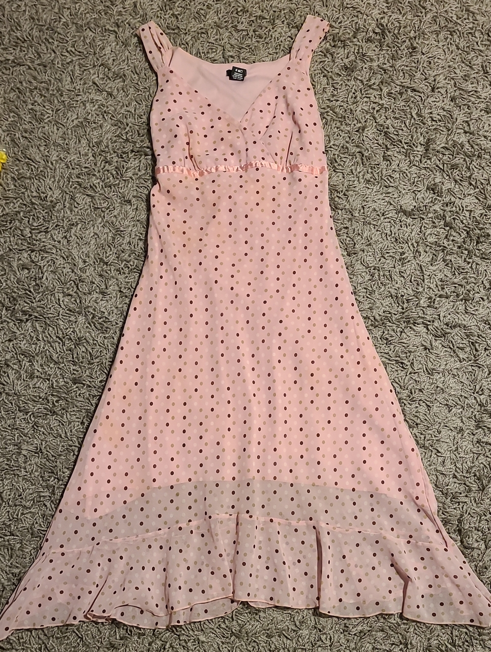 Rue21 Pink Polka Dot Midi Dress